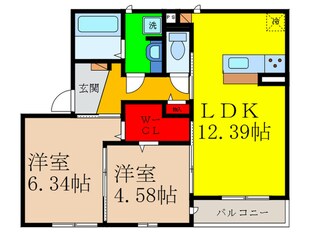 エストニュアージュの物件間取画像